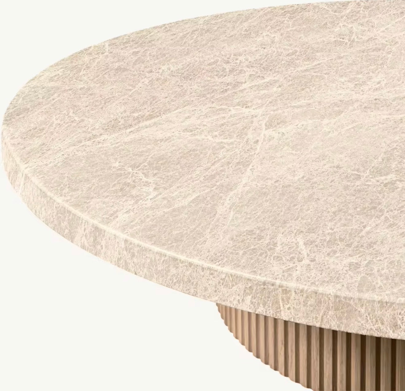 Casa Milano Siena Fluted Marble Coffee Table