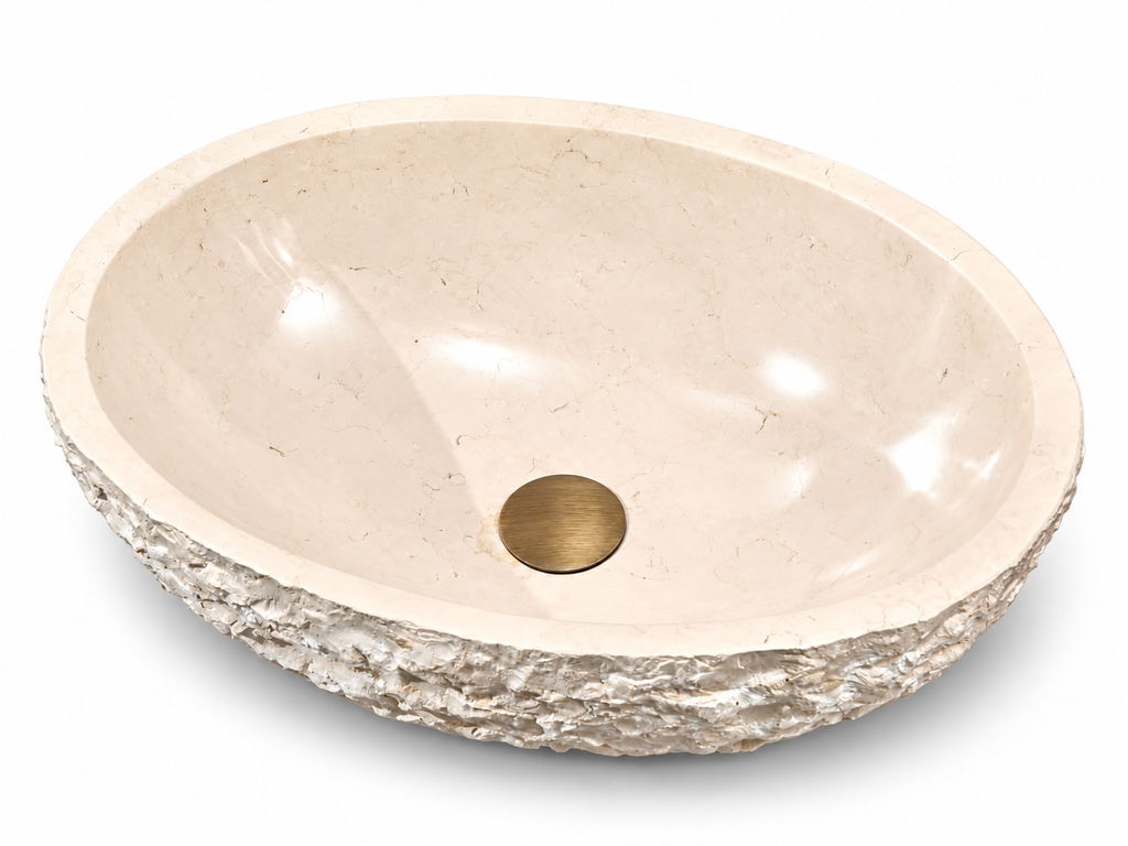 Bellaria Cream Marble Vessel Sink