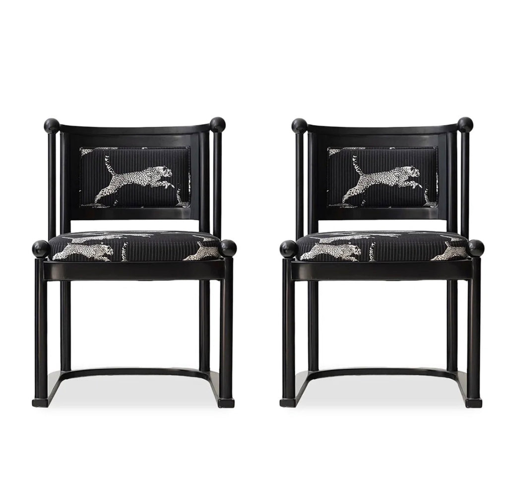 Casa Milano Savona Leopard Dining Chairs — Set of 2