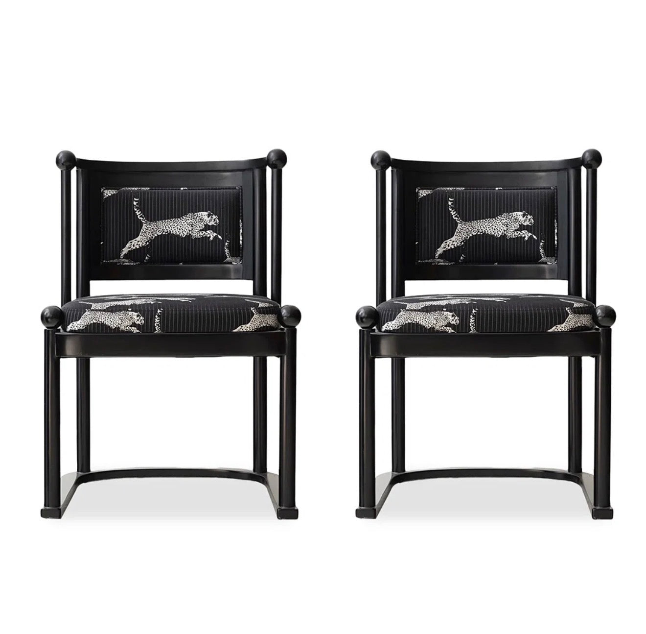 Casa Milano Savona Leopard Dining Chairs — Set of 2