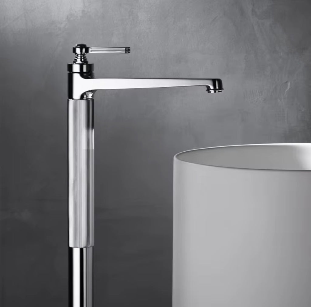 SERAFINA FLOOR-MOUNTED PEDESTAL BASIN FAUCET