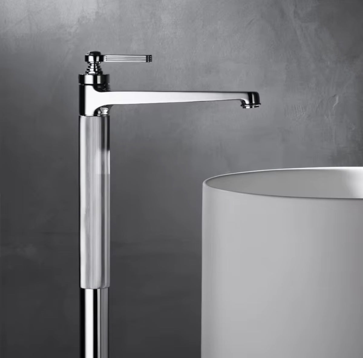 SERAFINA FLOOR-MOUNTED PEDESTAL BASIN FAUCET