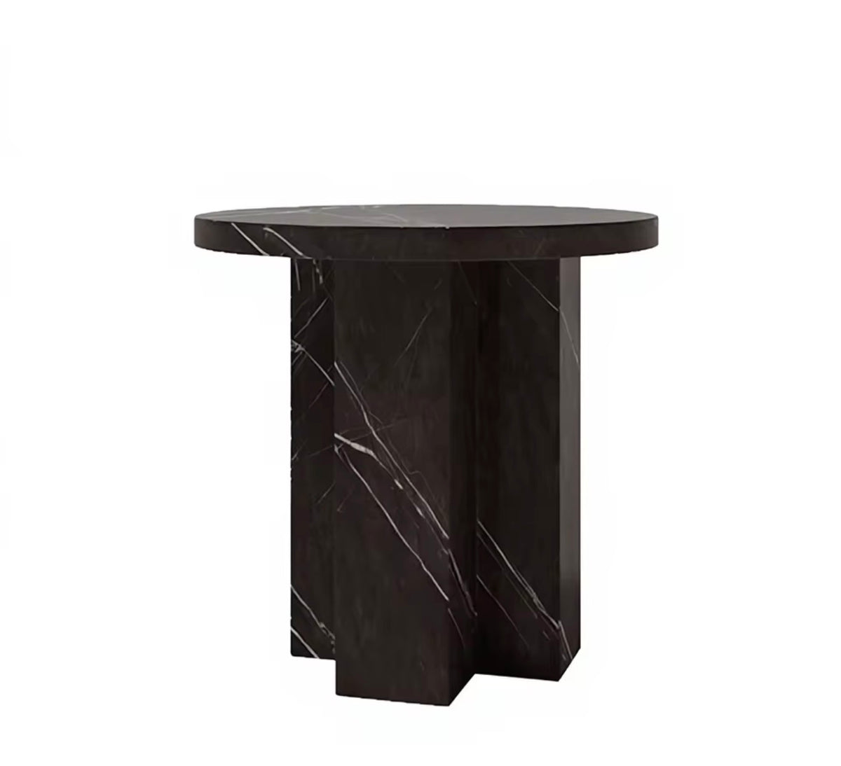 Arezzo Sculptural Natural Marble Side Table