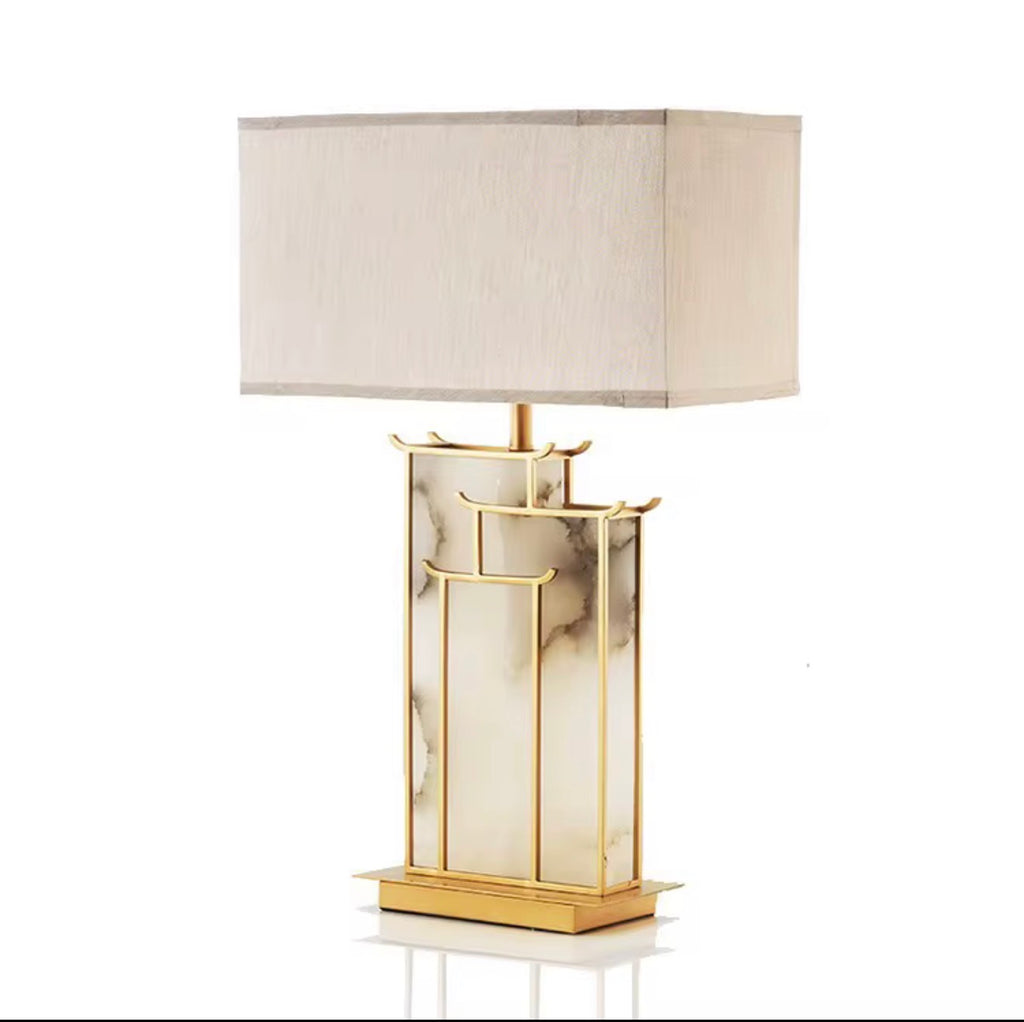 Casa Milano – Aurelia White Marble & Gold Table Lamp
