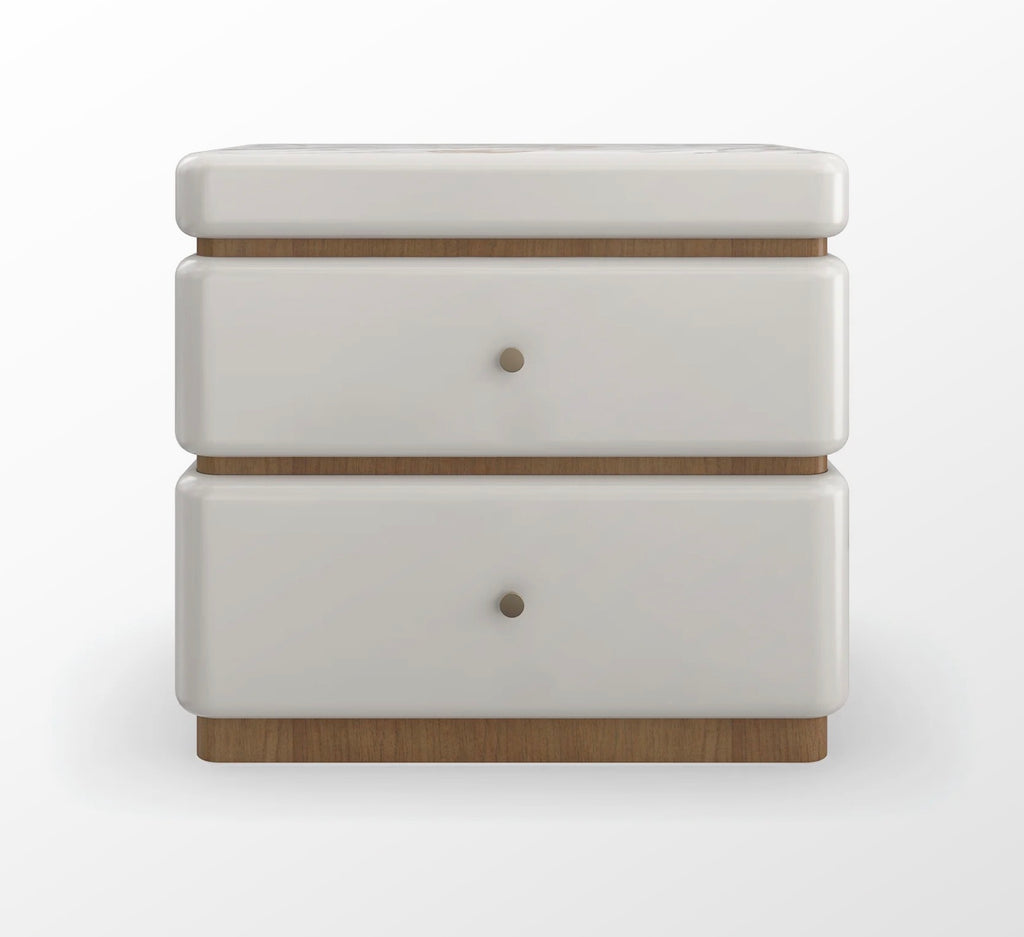 Milos Calacatta Oro Marble Nightstand by Caracole