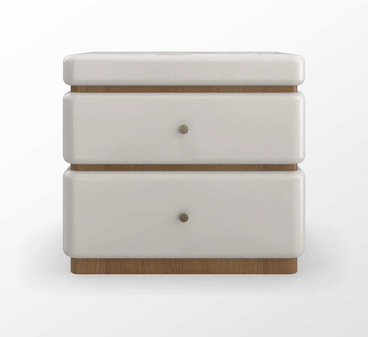 Milos Calacatta Oro Marble Nightstand by Caracole