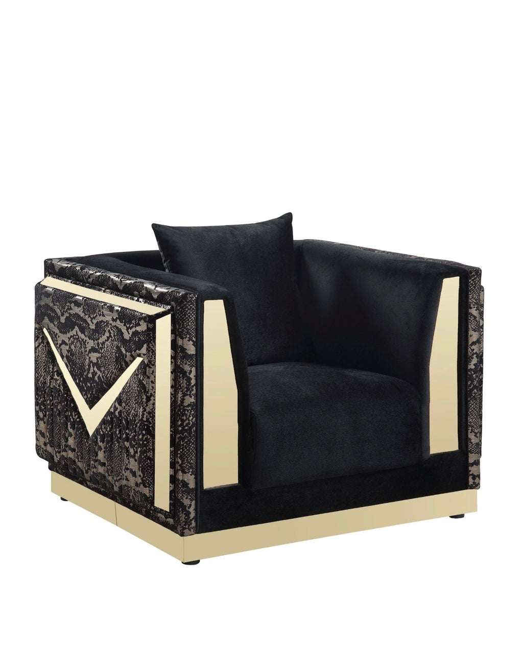 Casa Milano Monaco Black Living Room Set | Quick Ship