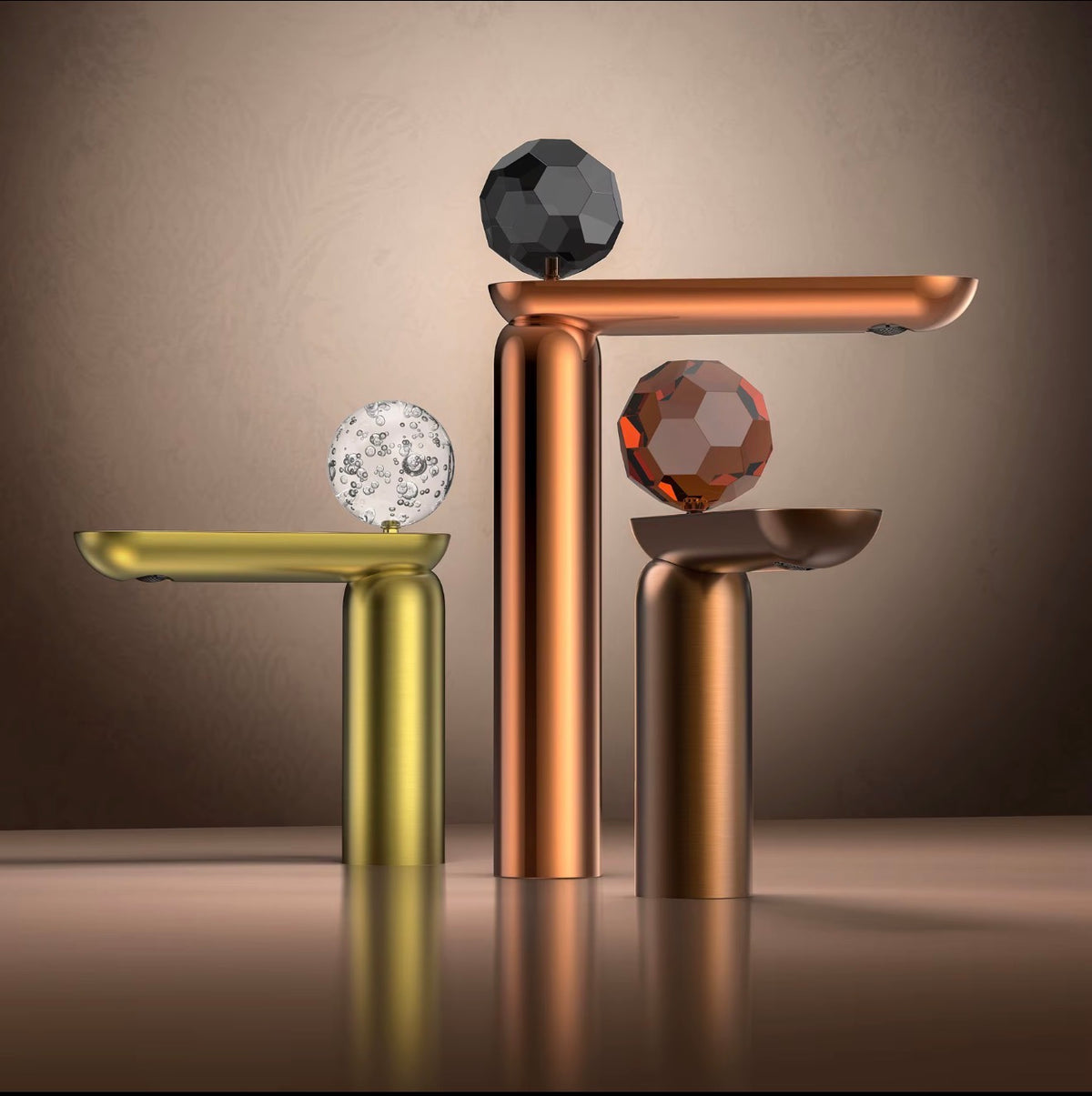 Mirella Sculptural Brass Basin Faucet
