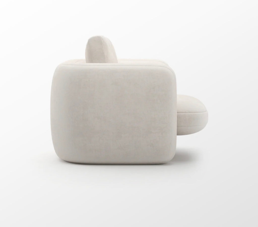 Overlap Sculptural Upholstered Accent Chair by Caracole