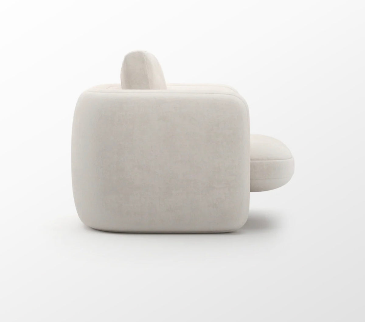 Overlap Sculptural Upholstered Accent Chair by Caracole