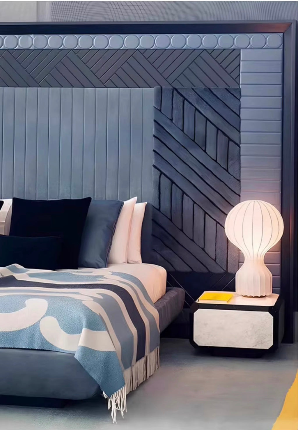 Casa Milano Azzurro™ Italian Minimalist Luxury Upholstered Bed – King