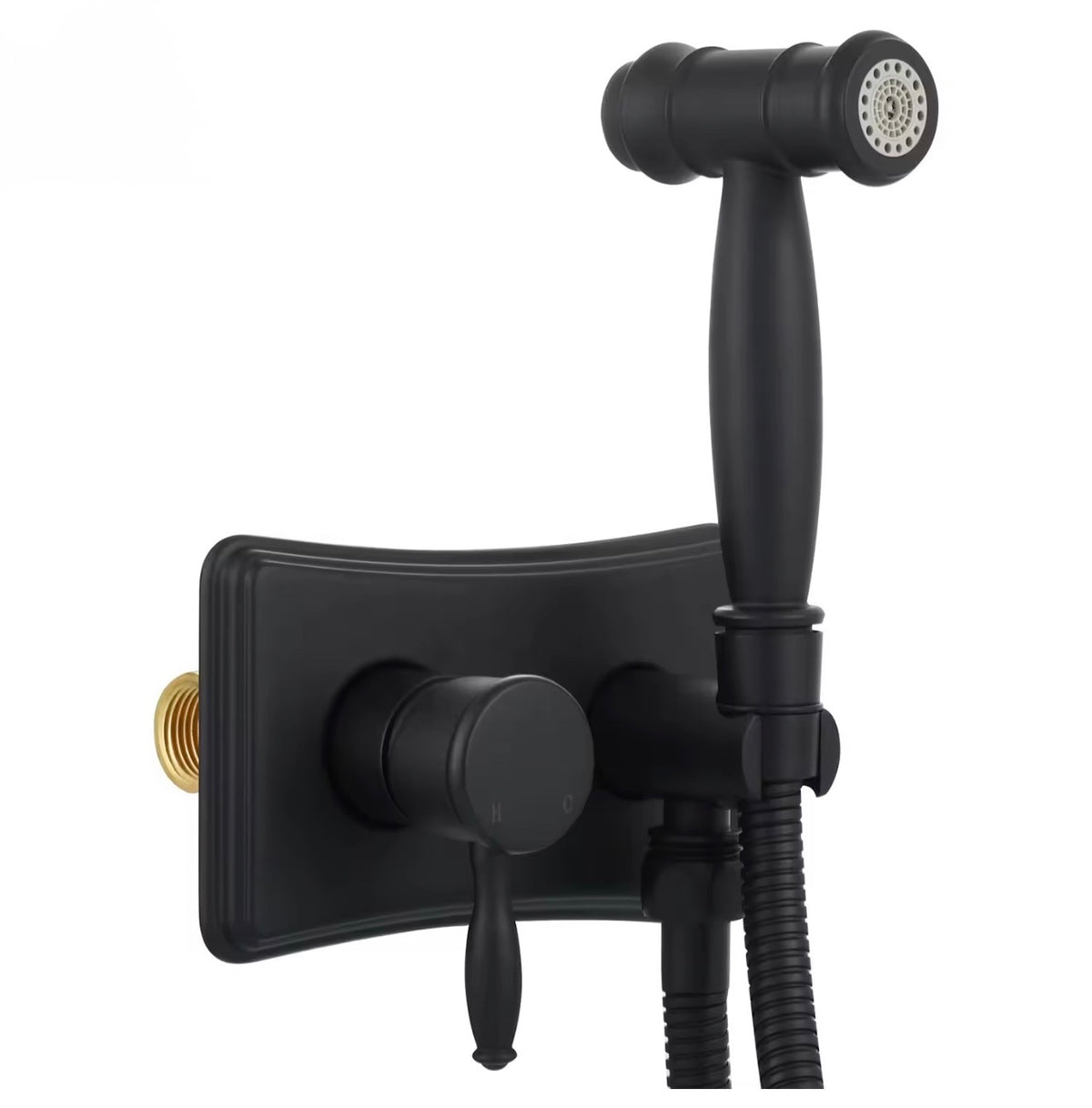 Bellamy Brass Hot & Cold Wall-Mounted Bidet Sprayer Set