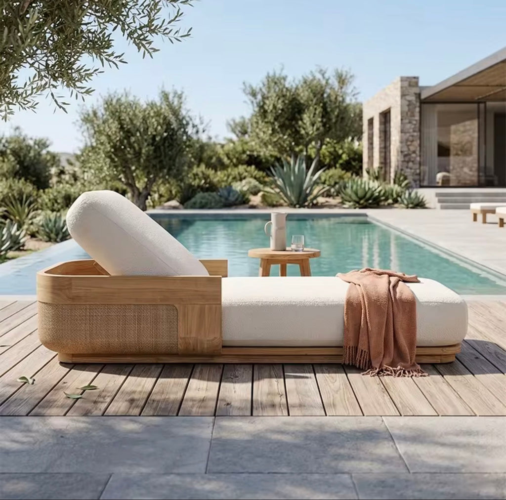 Casa Milano Marbella Adjustable Teak Chaise Lounge