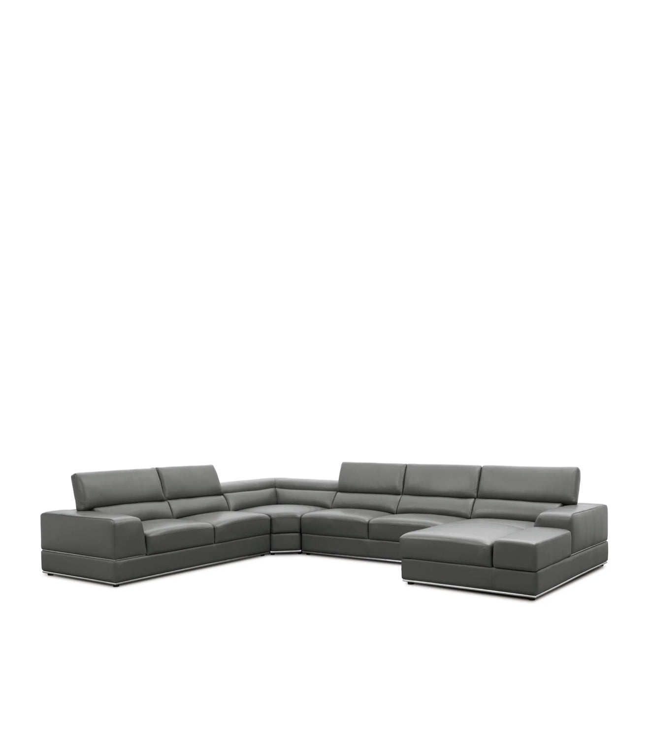 Casa Milano Nellio U-Shaped Italian Leather Match Sectional Sofa