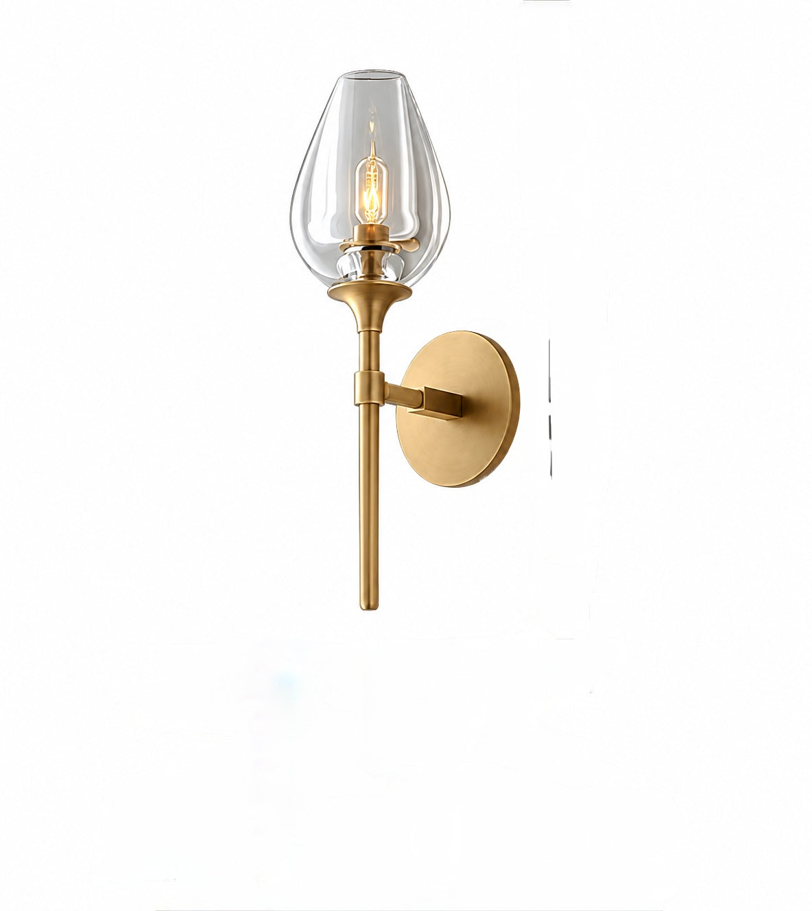 TULIP COPPER & GLASS WALL SCONCE