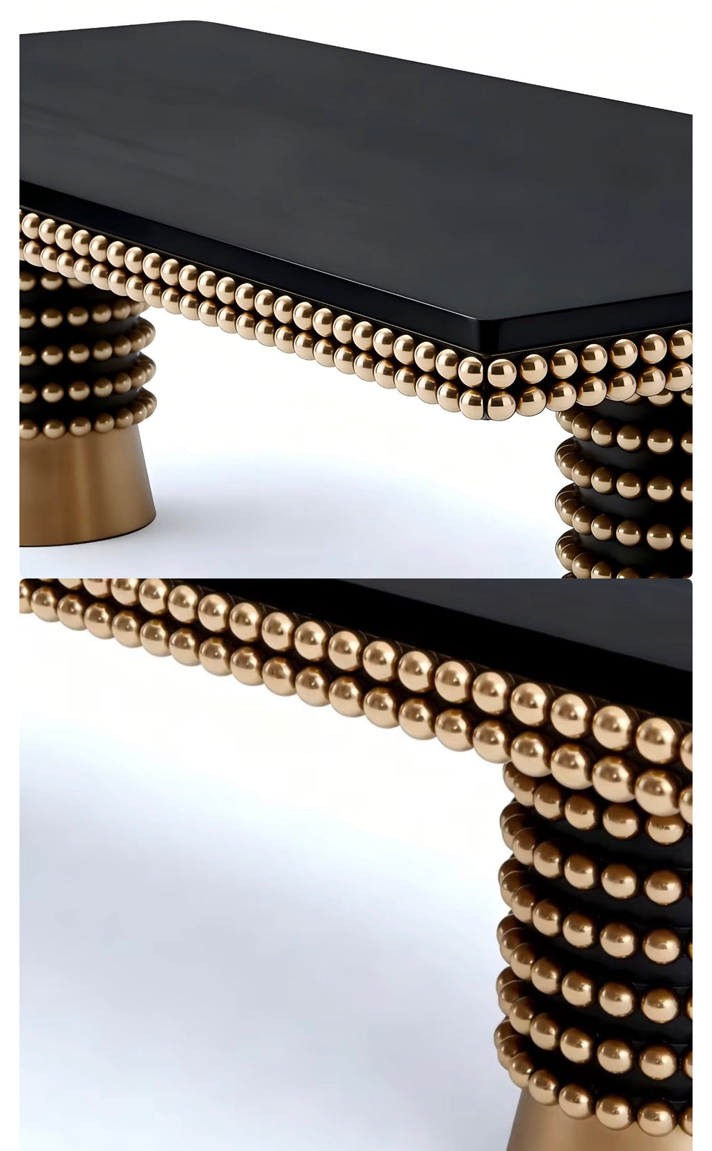Casa Milano Valentino Noir Beaded Luxury Dining Table