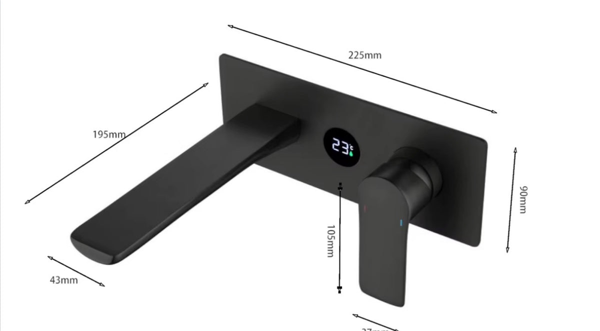 Vittoria Digital Wall-Mounted Basin Faucet
