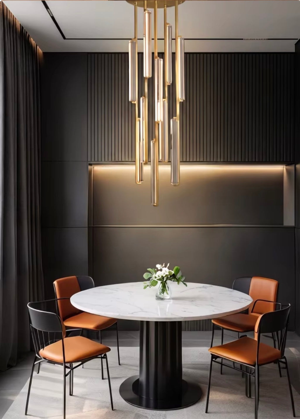 Shelda Artistic Full Brass Chandelier