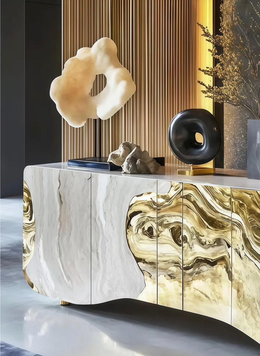 Casa Milano Faena Liquid Gold Art Cabinet – Atelier Masterpiece