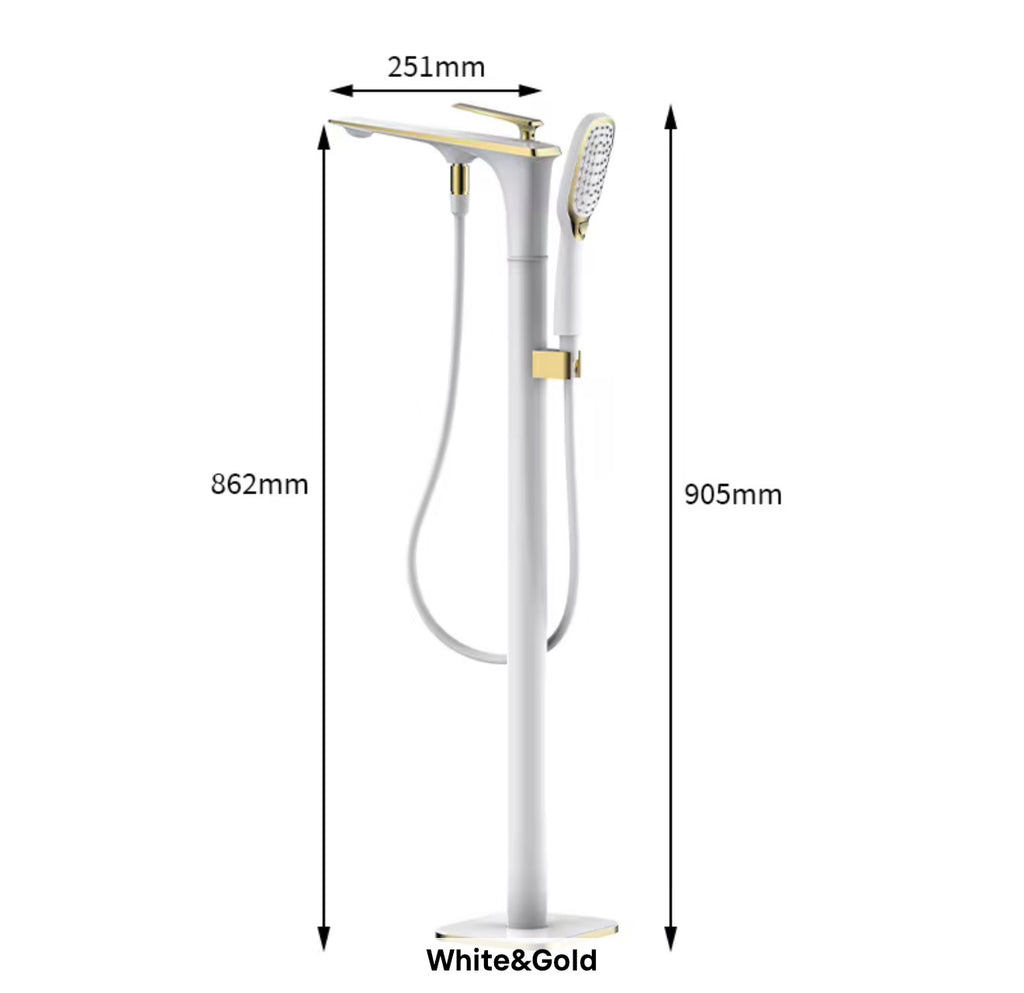 Bellora Freestanding Tub Filler with Hand Shower