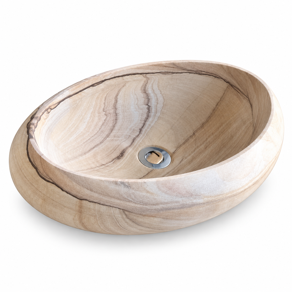 Aveline Oval Marble Vessel Sink