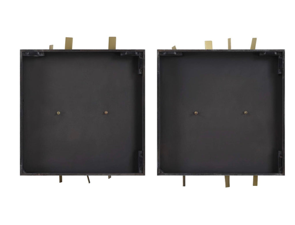 Casa Milano Crosshatch Metal Wall Decor – 2-Piece Set