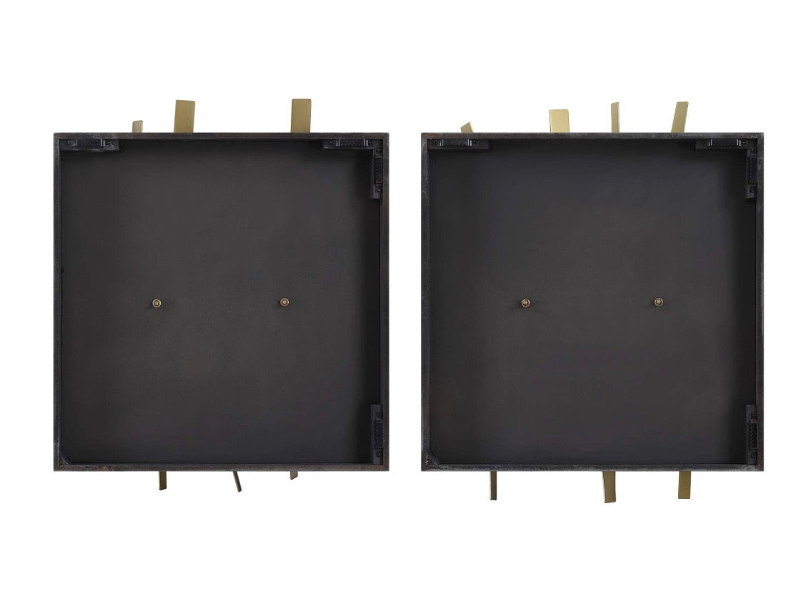 Casa Milano Crosshatch Metal Wall Decor – 2-Piece Set