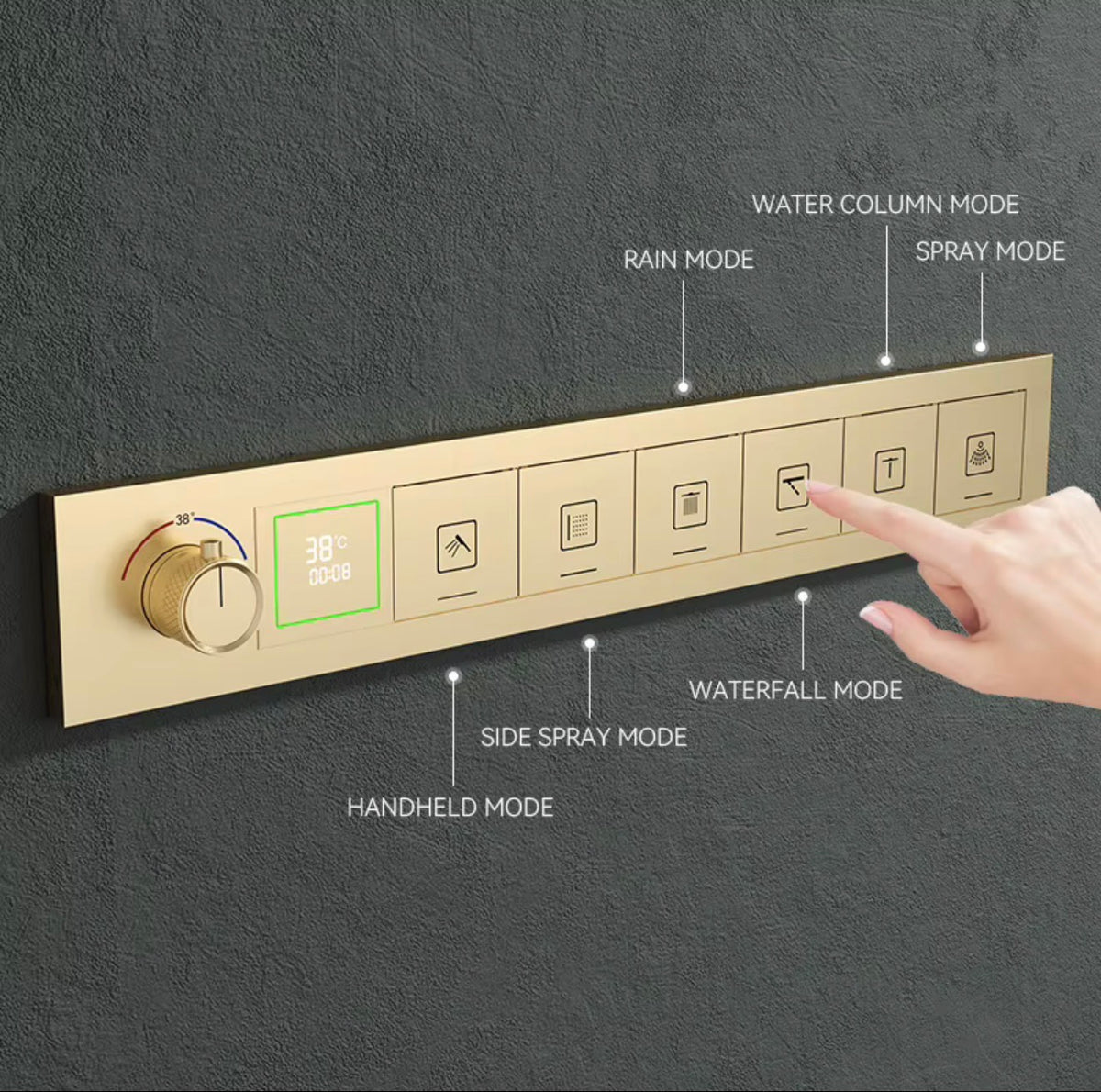 Valentina Thermostatic Luxury Rain Shower System