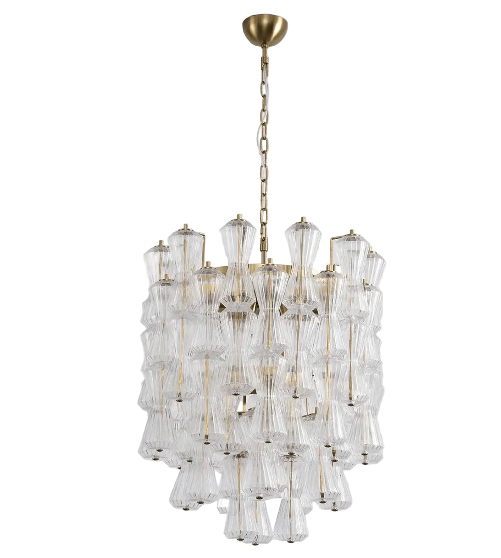 Crystal Cascade Glass Chandelier
