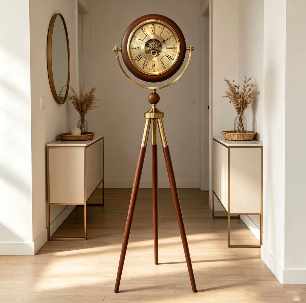 Retro Tripod Floor Clock