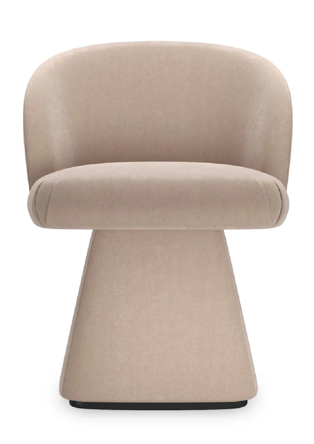 Casa Milano – Vuelta Luxury Swivel Dining Chair in Taupe Velvet