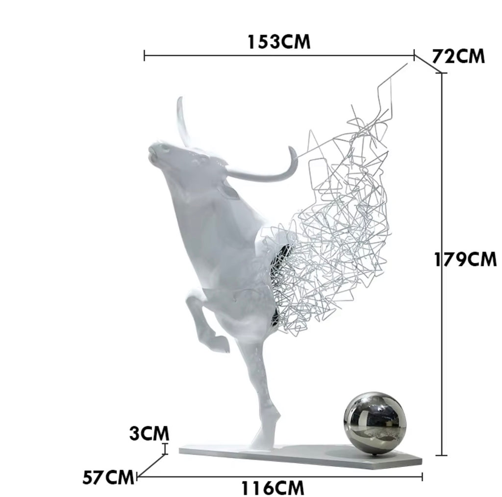Ascend Bull Floor Sculpture