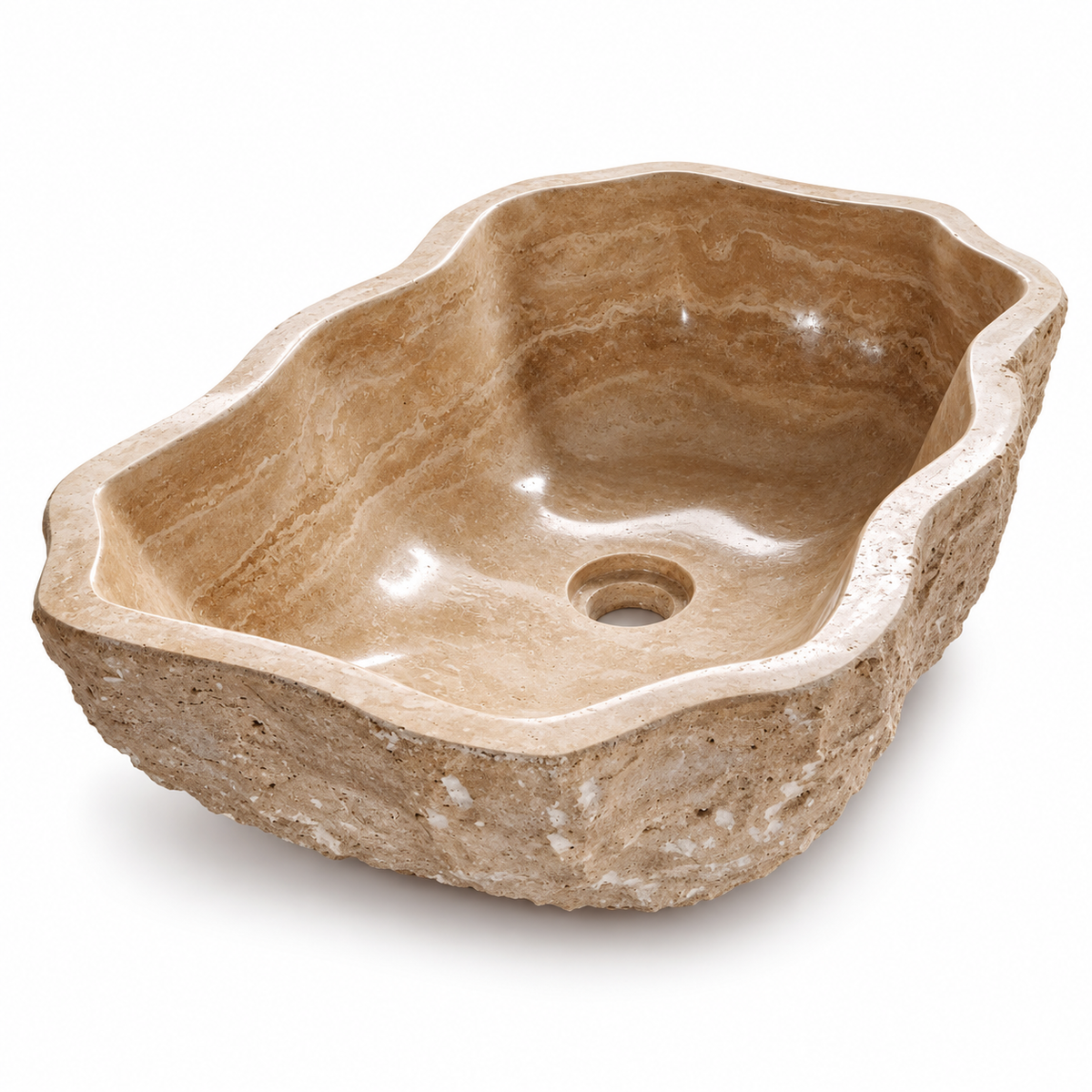 Arezzo Organic Travertine Vessel Sink