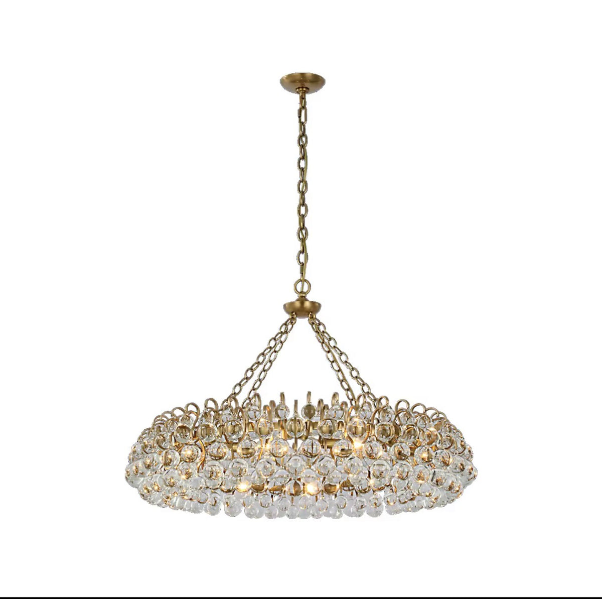 Croque Madame Crystal Orb Chandelier