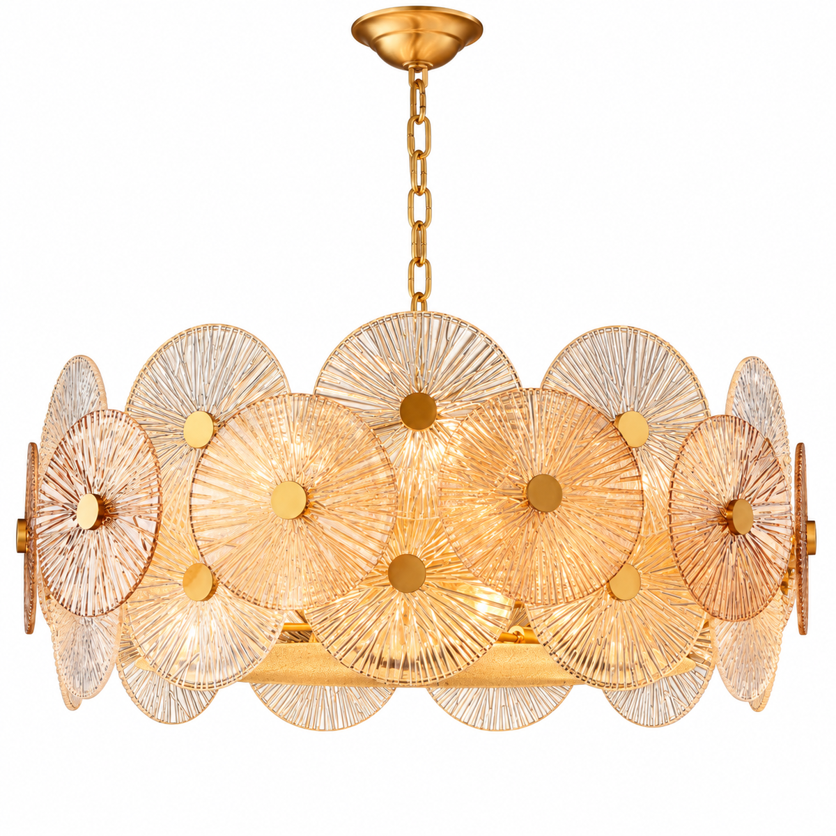 Éclat Glass Disc Chandelier