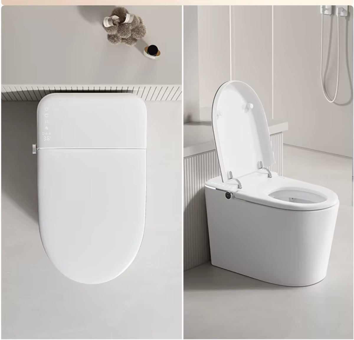 LUCIANO INTELLIGENT SMART TOILET WITH BIDET, AUTO LID & FOAM SHIELD