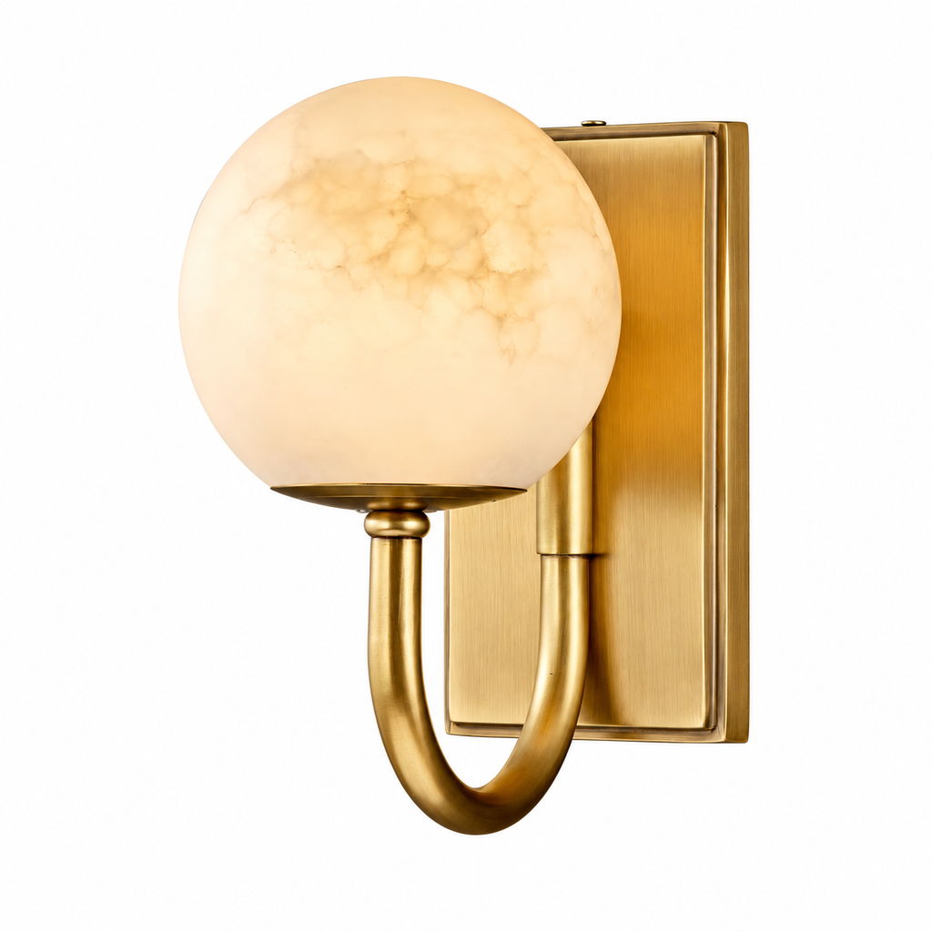 Gabrielle Alabaster Globe Wall Sconce