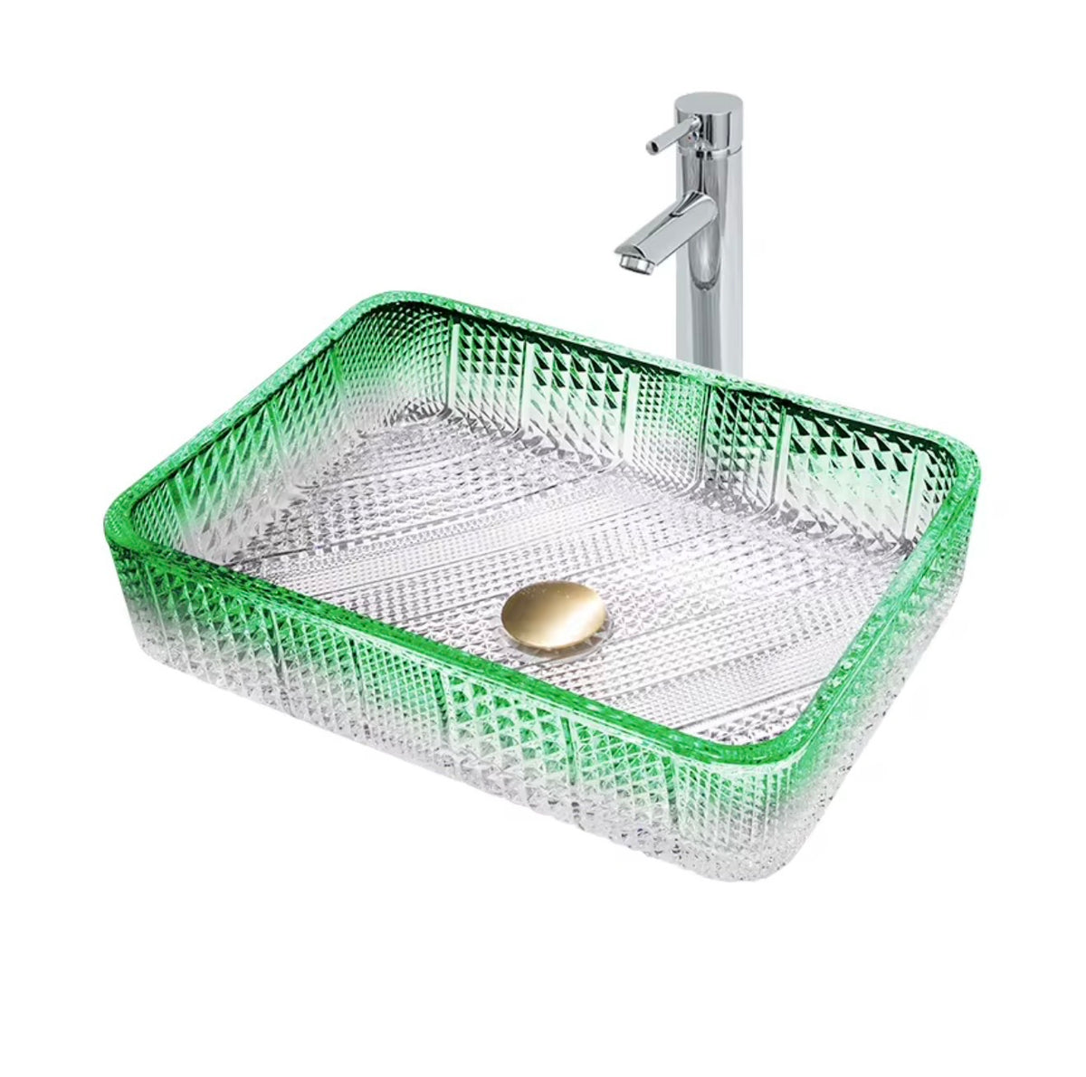 Antonietta Gradient Crystal Glass Vessel Sink
