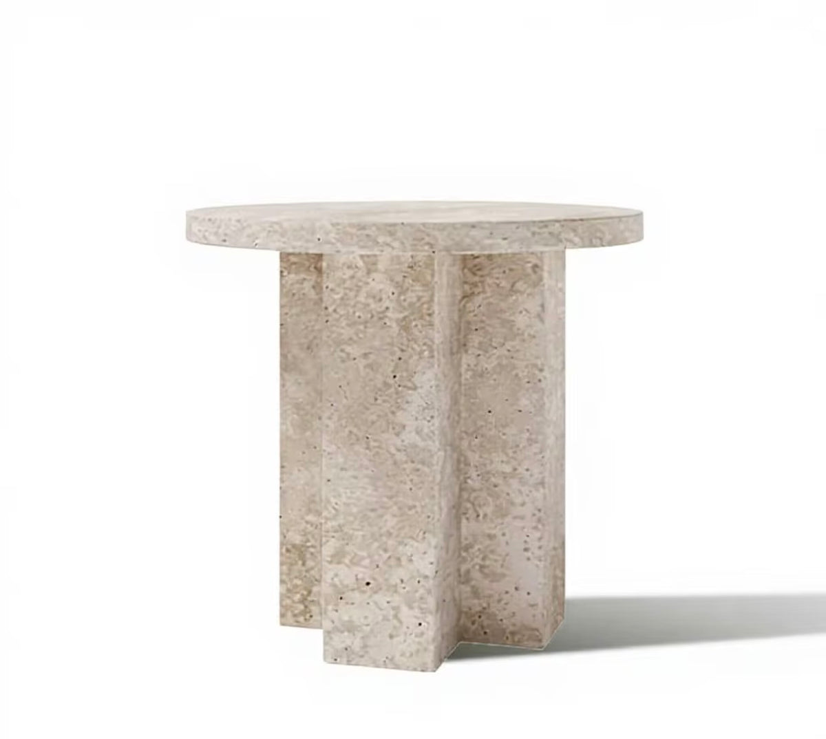 Arezzo Sculptural Natural Marble Side Table
