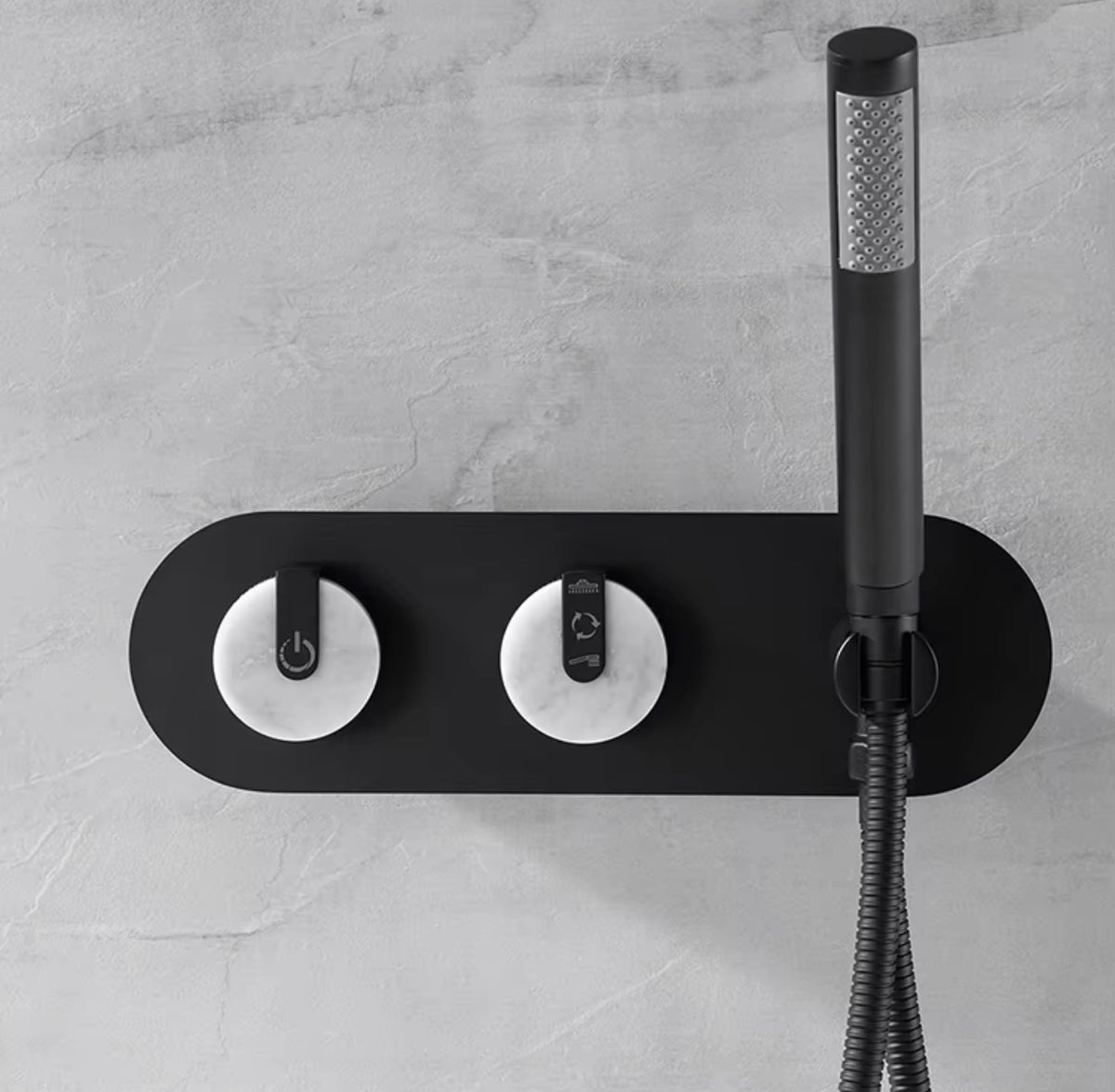 Alessandro Freestanding Tub Filler with Wall-Mounted Hand Shower