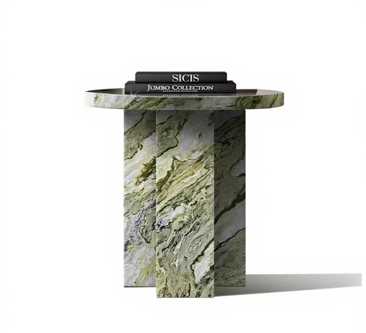 Arezzo Sculptural Natural Marble Side Table