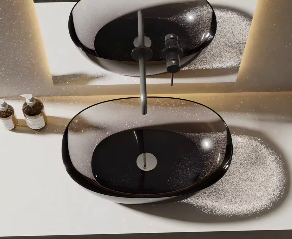 Alessandra Sculptural Transparent Resin Vessel Sink