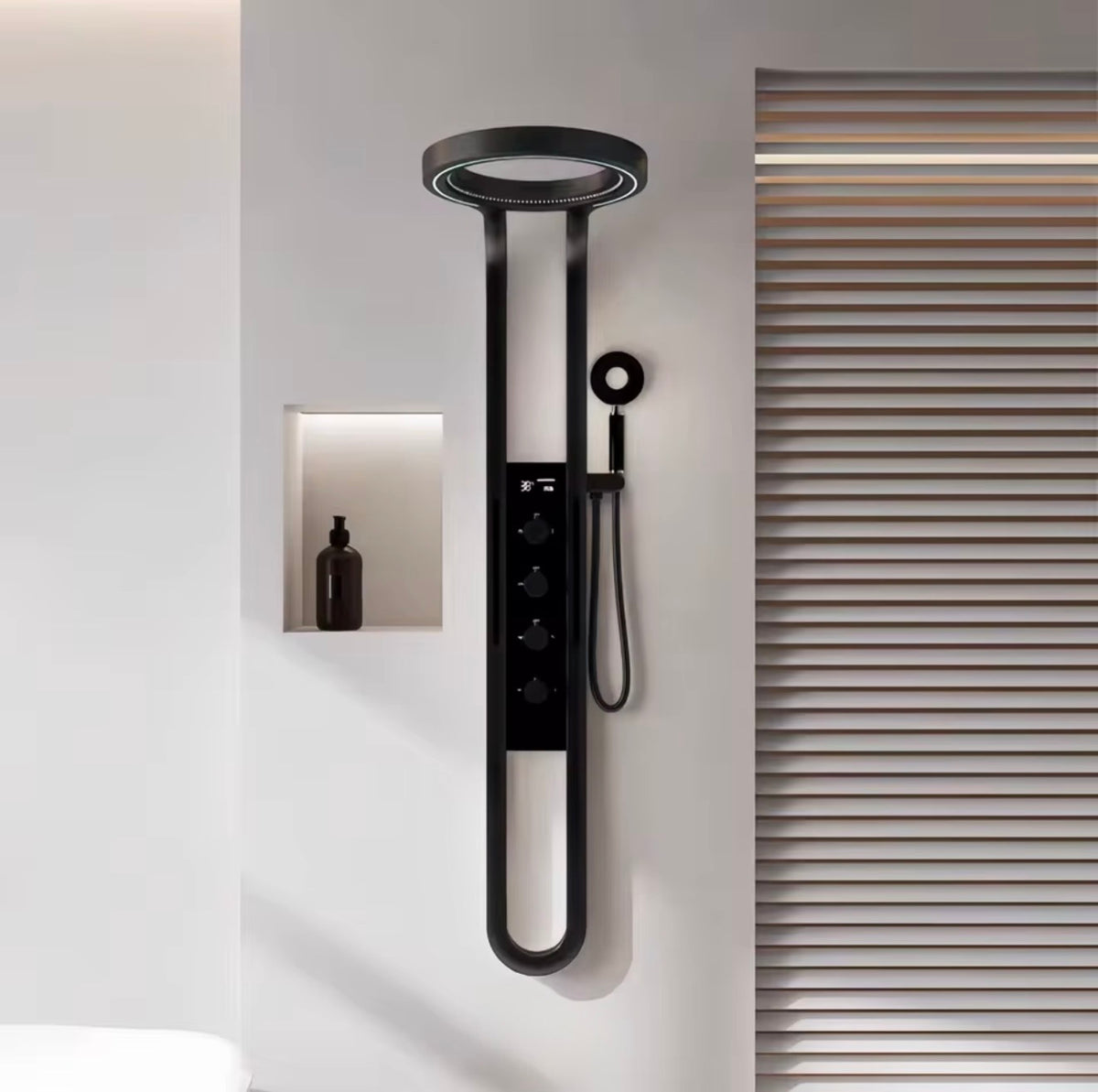 VITTORIA HALO LED THERMOSTATIC SHOWER PANEL