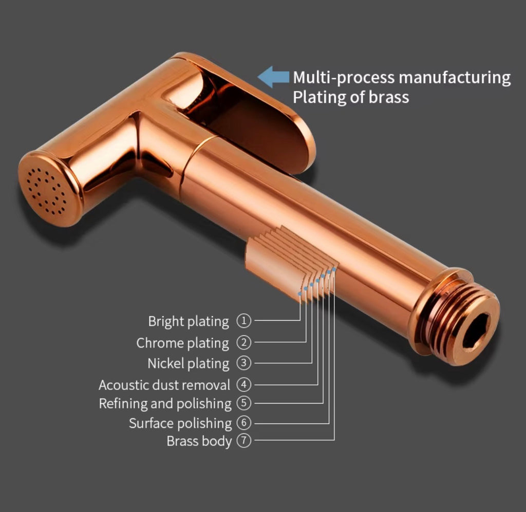 Serafina Rose Gold Brass Wall-Mounted Bidet Sprayer