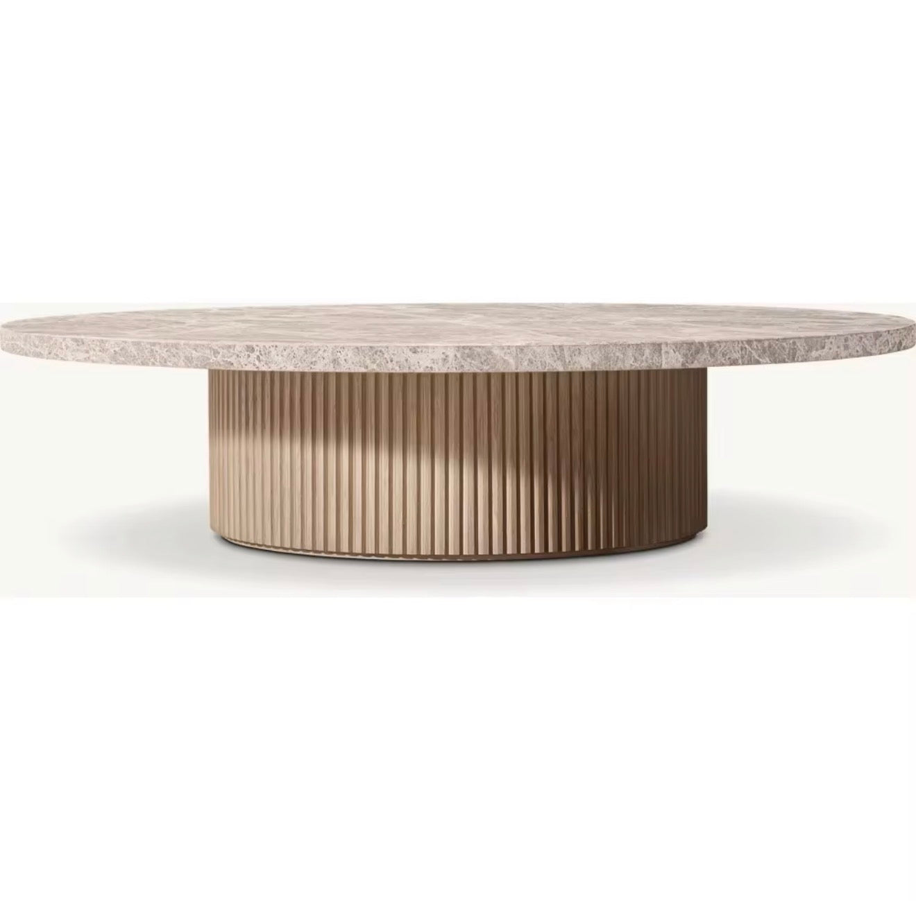 Casa Milano Siena Fluted Marble Coffee Table