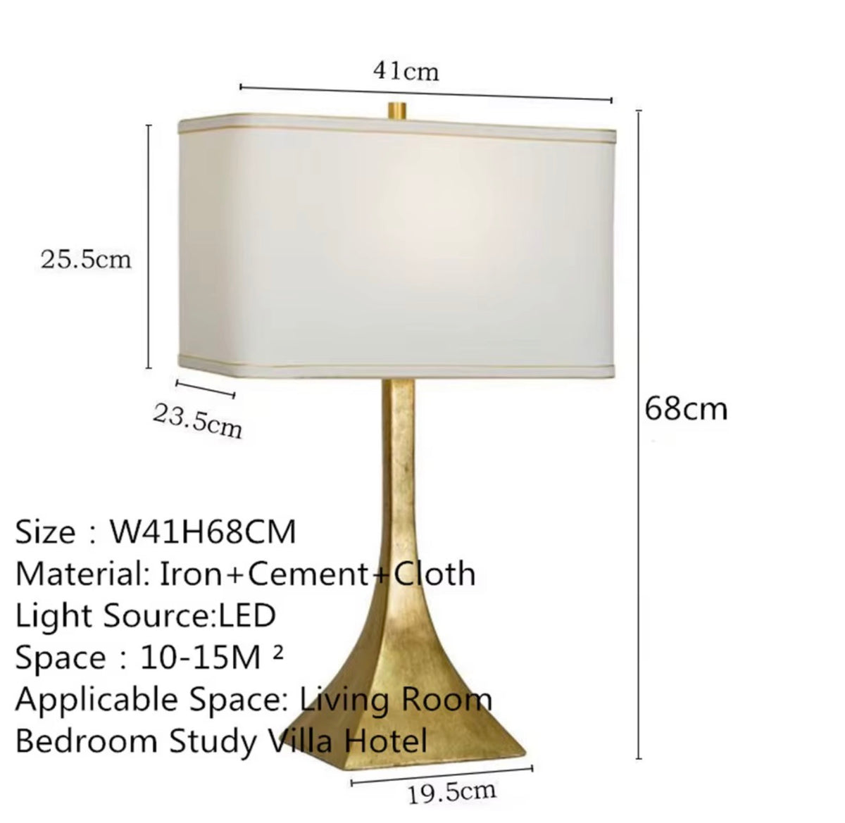 COLETTE SCULPTURAL GOLD TABLE LAMP