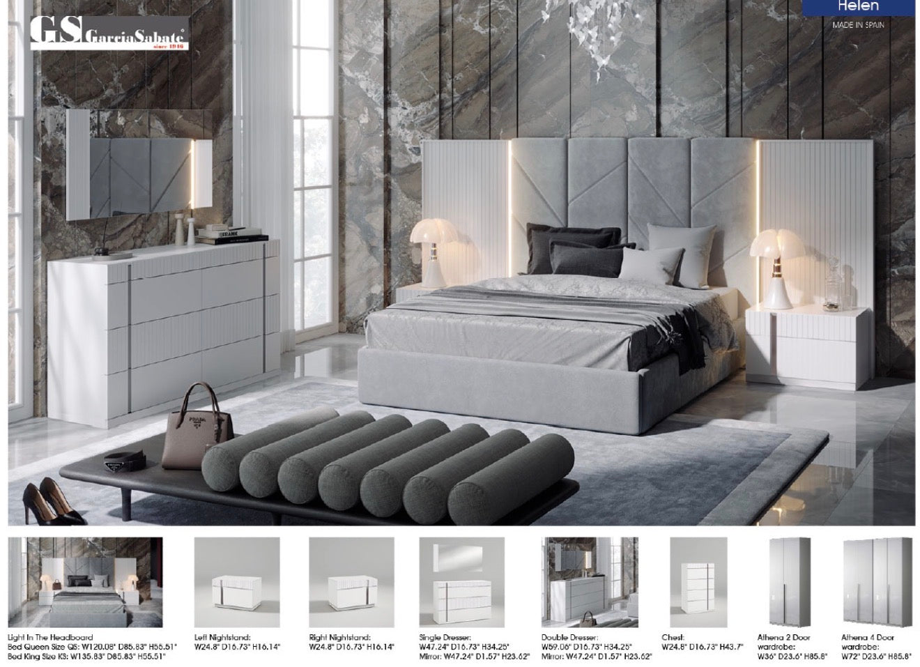 Casa Milano – Helen Luxury Bed with LED Light