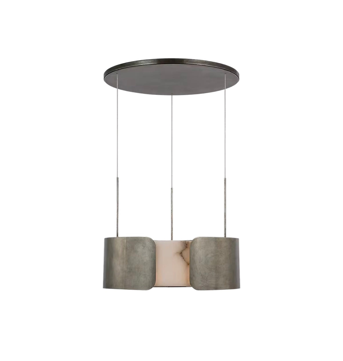Anne-Marie Barton Alabaster 28″ Drum Chandelier