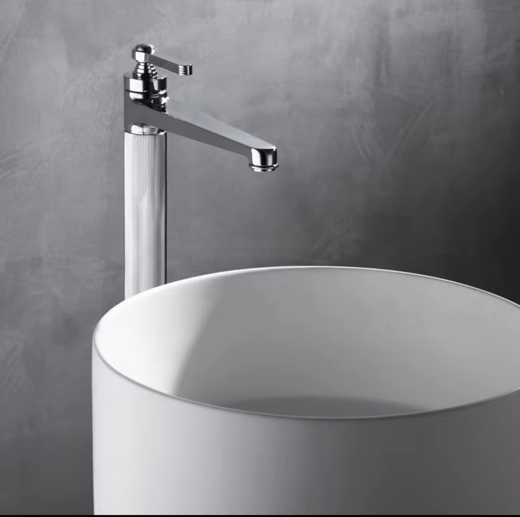 SERAFINA FLOOR-MOUNTED PEDESTAL BASIN FAUCET