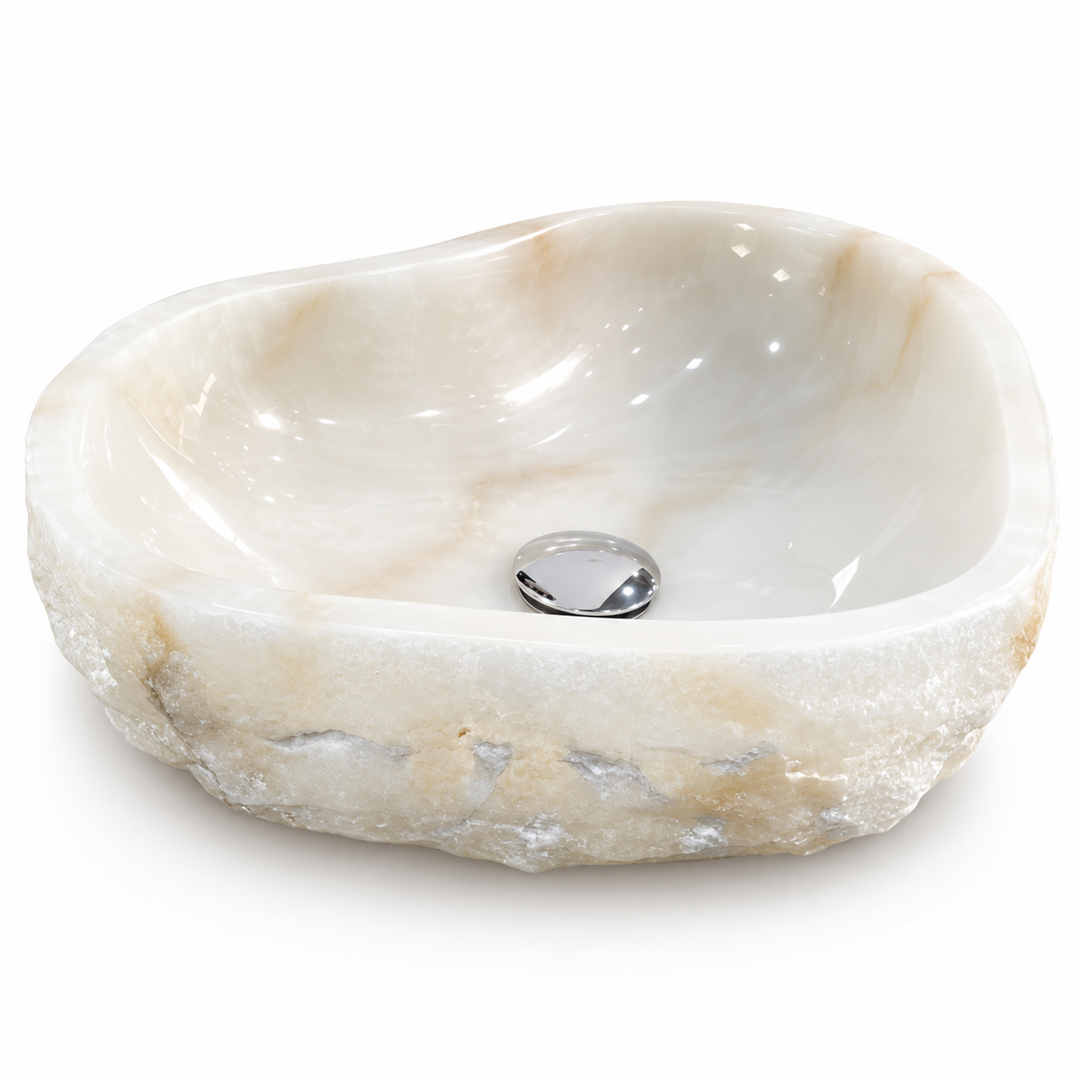 Tivoli Sculpted Natural Marble Vessel Sink